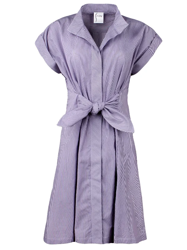 GAMEDAY! Rocky Dress Purple & White Stripe