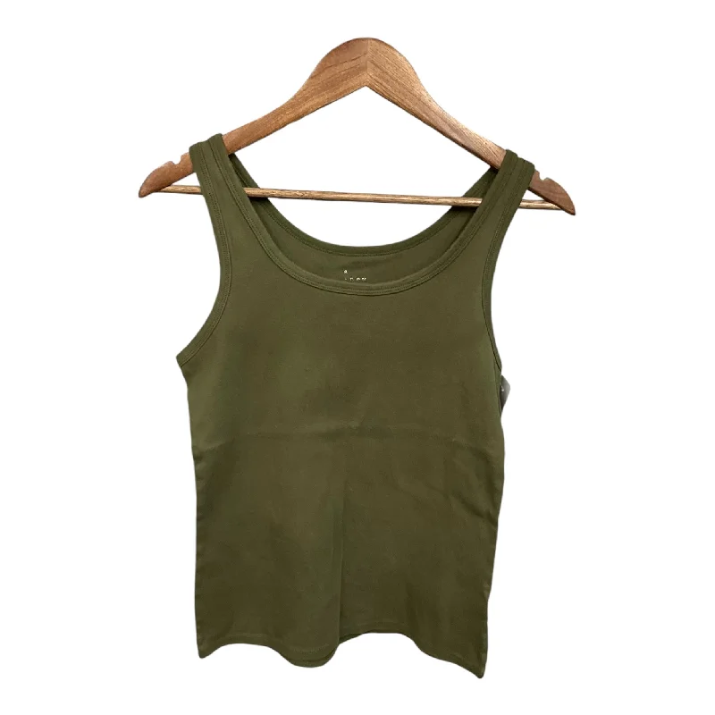 Top Sleeveless By A New Day In Green, Size: M