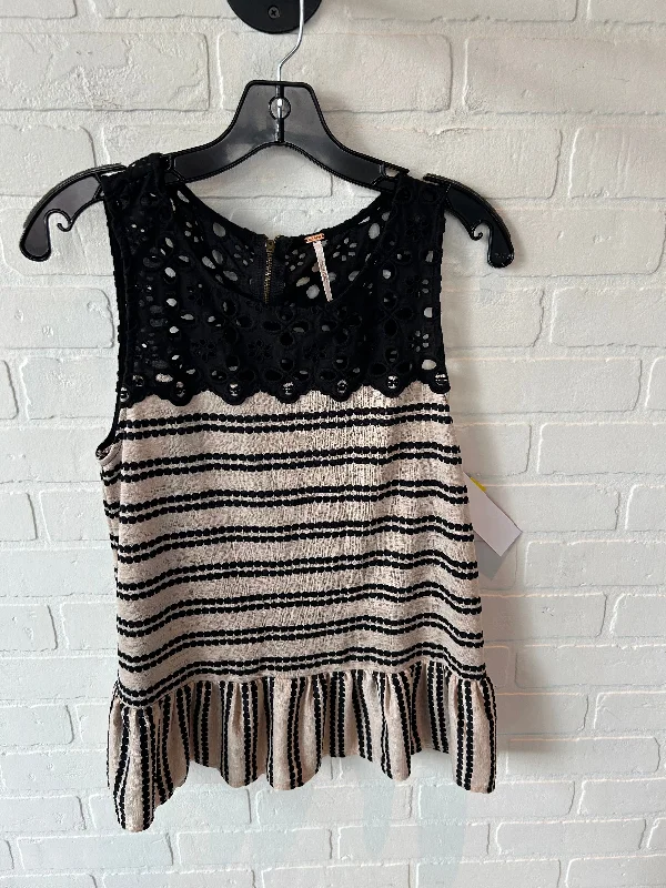 Top Sleeveless By Free People In Black & Tan, Size: S