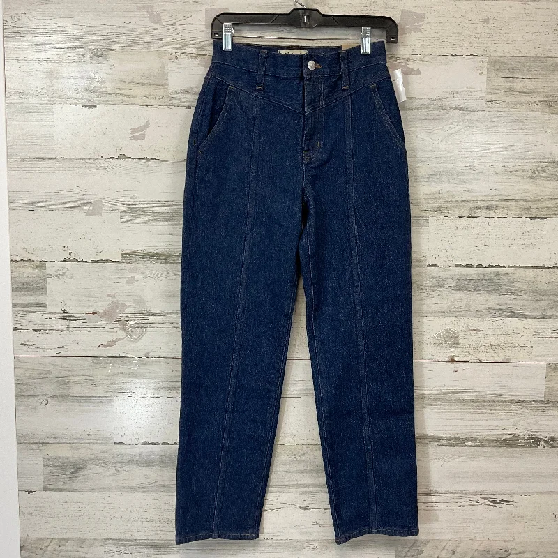 Jeans Straight By Madewell In Blue Denim, Size: 0