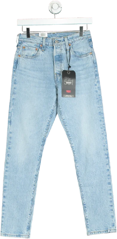 levis Blue 501 Light Wash Skinny High Rise Jeans W25