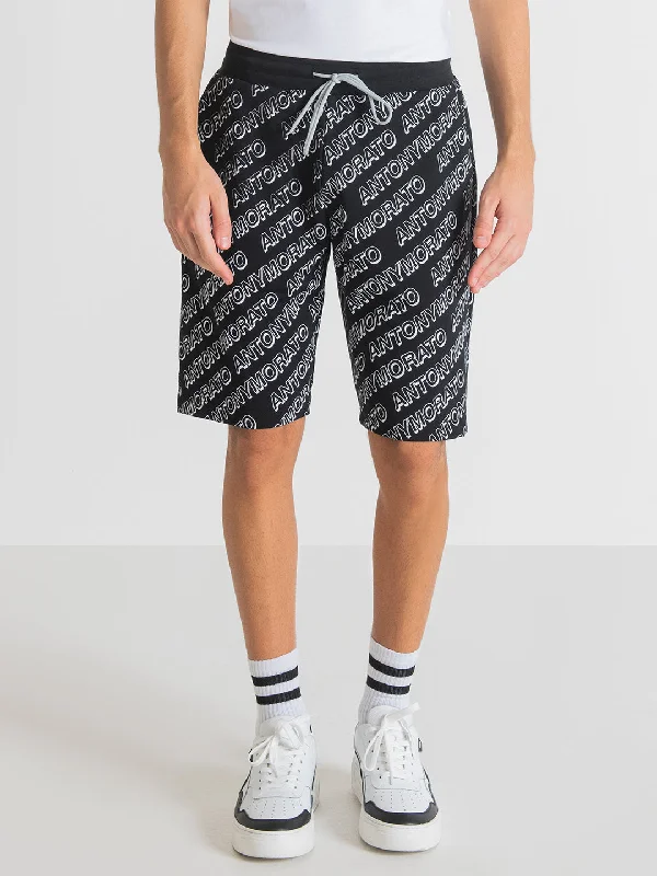 Antony Morato Men Typography Printed Cotton Shorts