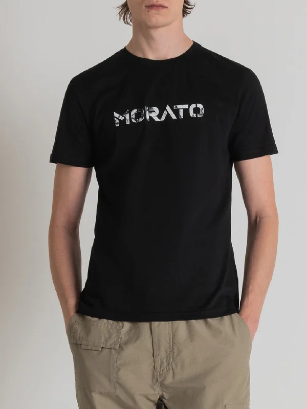 Antony Morato Black Printed Slim Fit T-Shirt