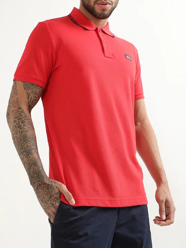 Gant Red Regular Fit Polo T-Shirt