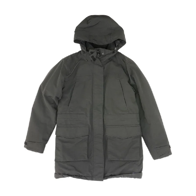 Black Solid Puffer Coat