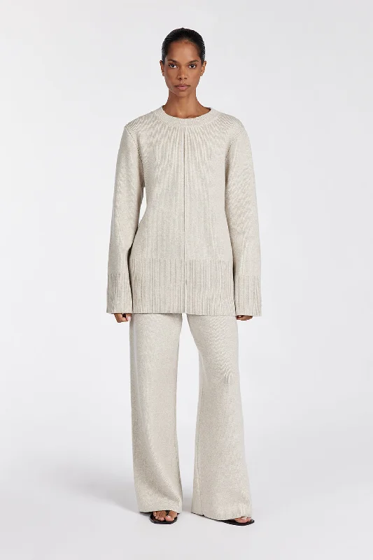 CLEMENCE OAT MARLE KNIT JUMPER