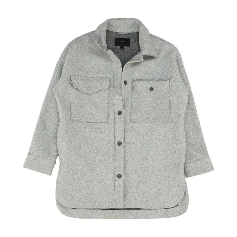 Gray Solid Lightweight Coat