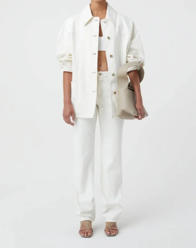 Seaming Detail Jacket In Creme