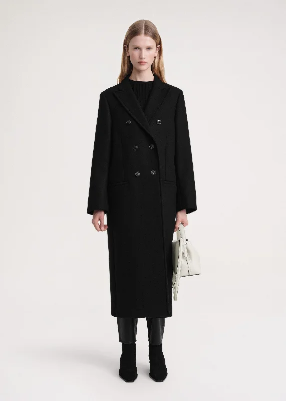 Tailored overcoat black