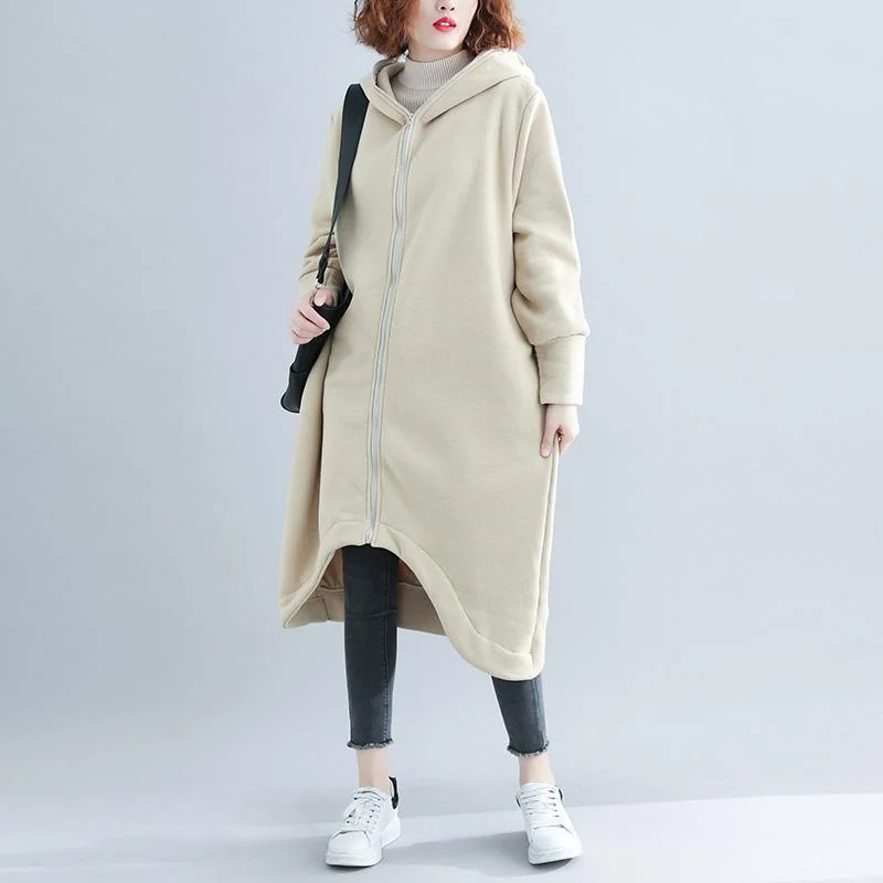 vintage wool coat plus size maxi nude hooded outwear