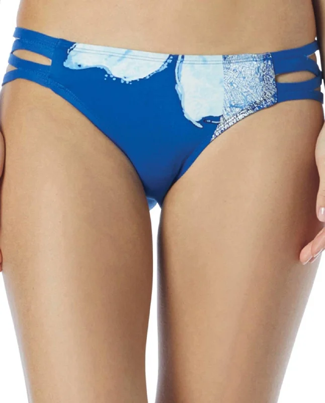 Hipster Bikini Bottom In Cmv Gilded Garden Navy