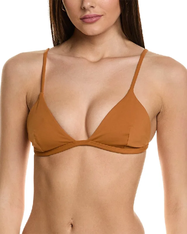 SIMKHAI Joelle Solid Triangle Bikini Top