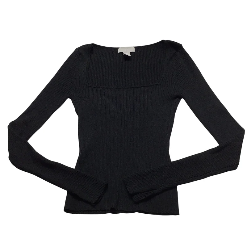 Top Long Sleeve Basic By H&m In Black, Size: Xs