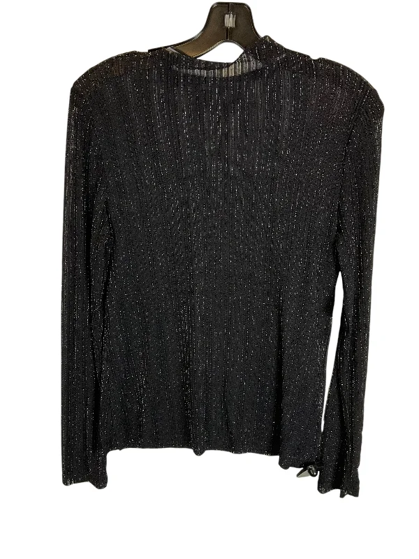 Top Long Sleeve By Adiva In Black, Size: M