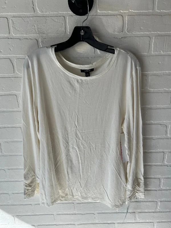 Top Long Sleeve By Alfani In White, Size: Xl