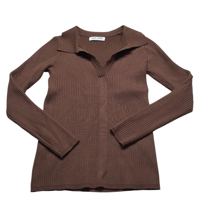 Top Long Sleeve By Clothes Mentor In Brown, Size: S