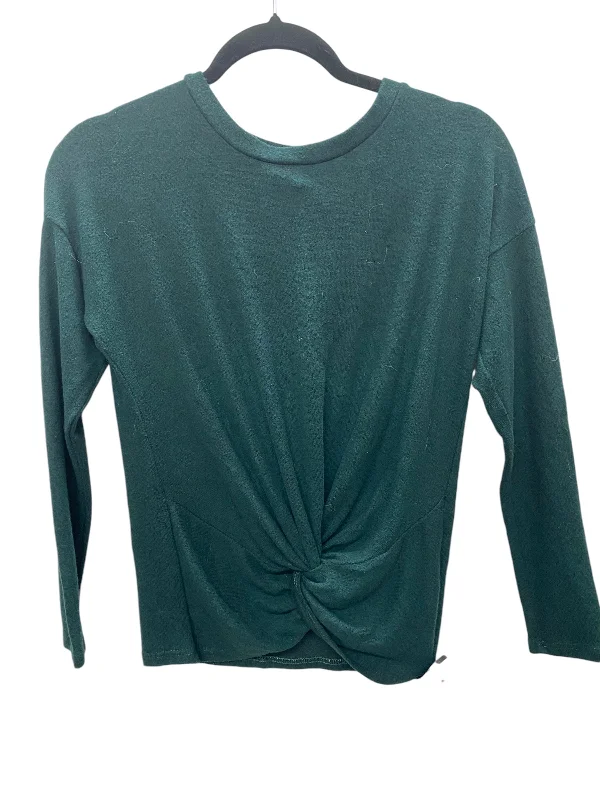 Top Long Sleeve By Gaze In Green, Size: Xs