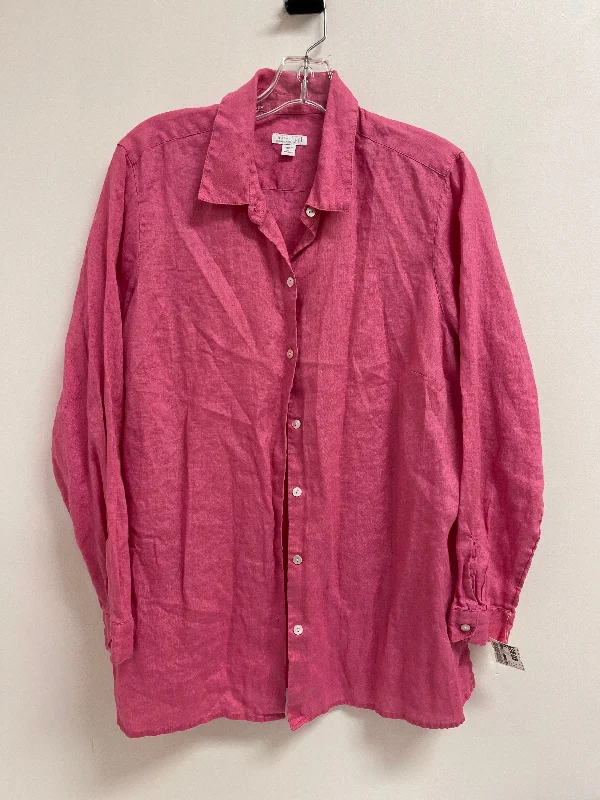 Top Long Sleeve By J. Jill In Pink, Size: 1x