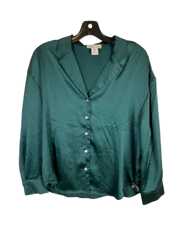 Top Long Sleeve By Rachel Zoe In Green, Size: L