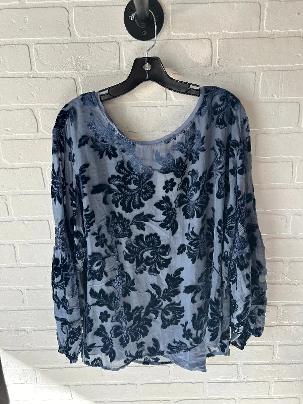 Top Long Sleeve By Sundance In Blue, Size: Xl