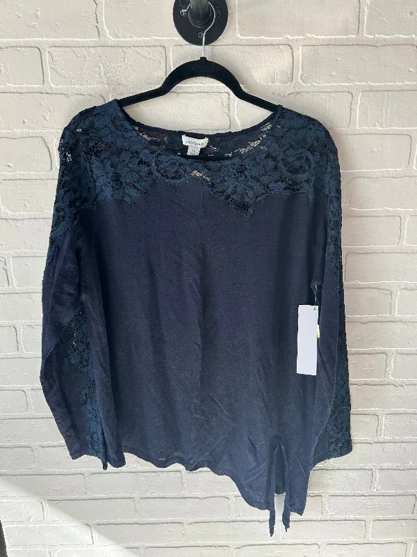 Top Long Sleeve By Sundance In Navy, Size: Xl