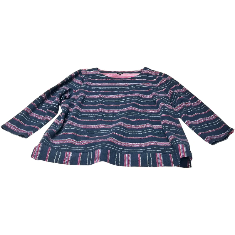 Top Long Sleeve By Talbots In Navy, Size: 3x