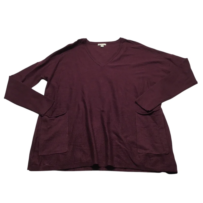 Top Long Sleeve By Versona In Purple, Size: M