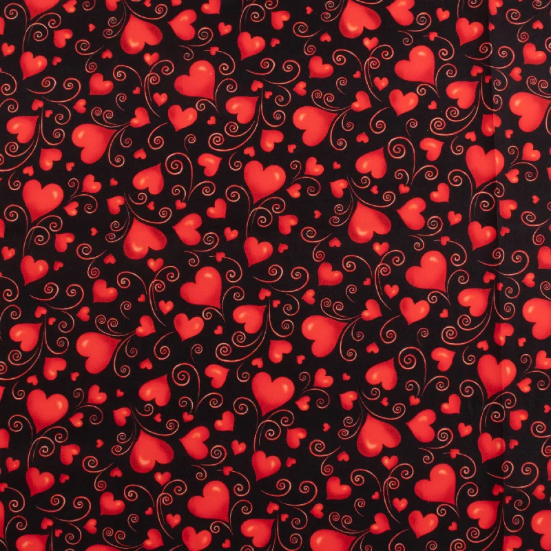 VALENTINE'S Printed Cotton - 040 - Black