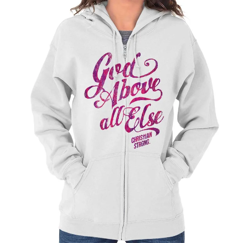 Above All Else Zip Hoodie