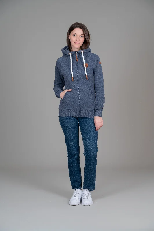 Hera Navy Full-Zip Hoodie