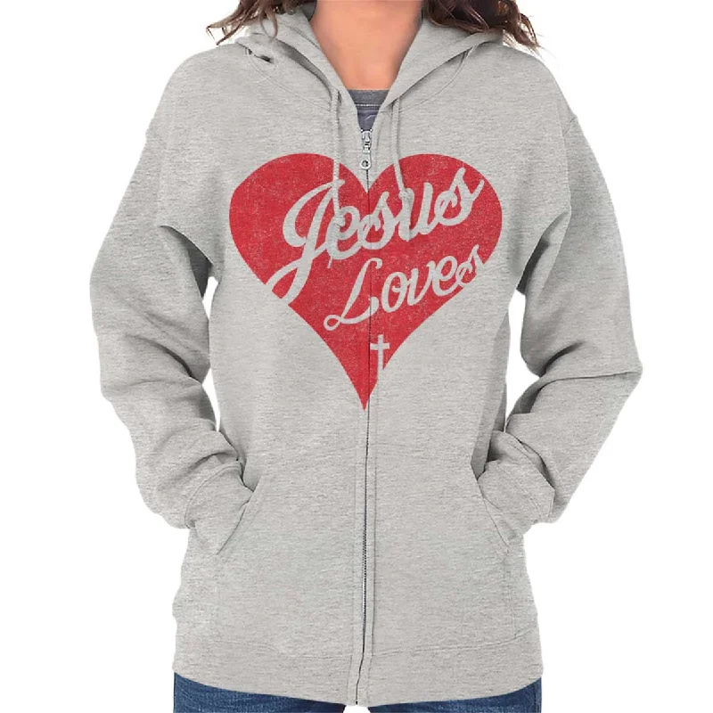 Jesus Loves Zip Hoodie