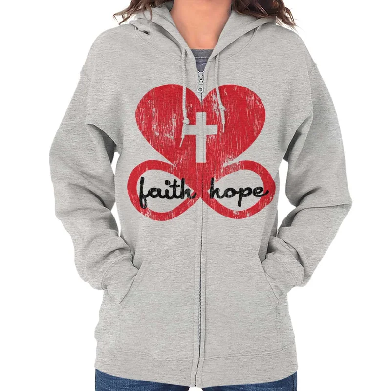 Love Faith Hope Zip Hoodie