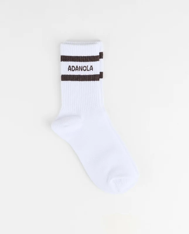 Sports Stripe Socks - Coffee Bean