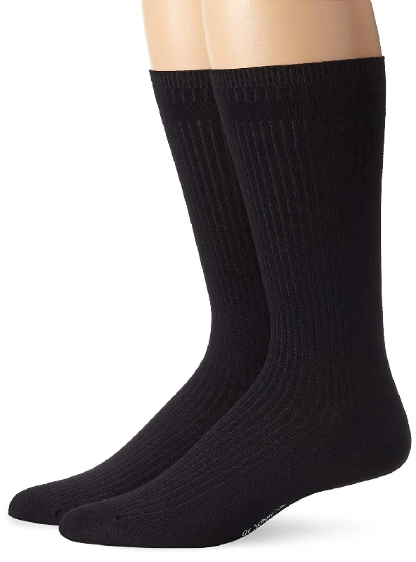 Dr. Scholls Mens American Lifestyle Rib Crew Socks 2 Pair