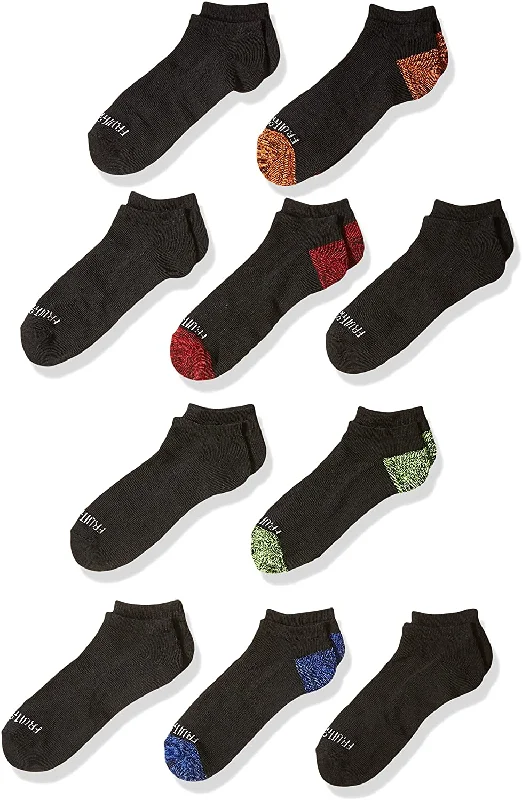 Fruit Of The Loom Boys 10 Pack Cushion No Show Socks