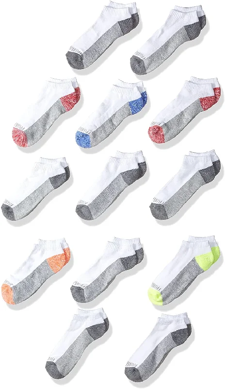 Fruit Of The Loom Boys 13 Pack Half Cushion No Show Socks