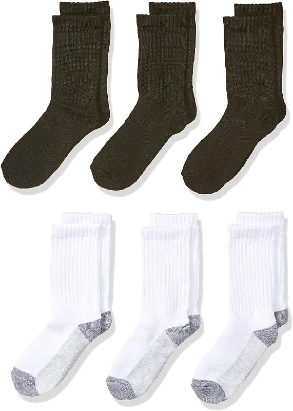 Fruit Of The Loom Boys 6 Pack Crew Socks