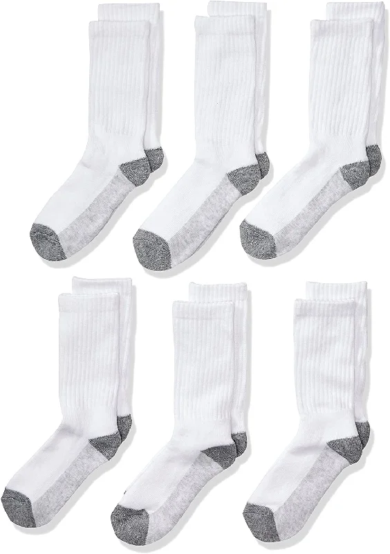 Fruit Of The Loom Boys 6 Pack Crew Socks