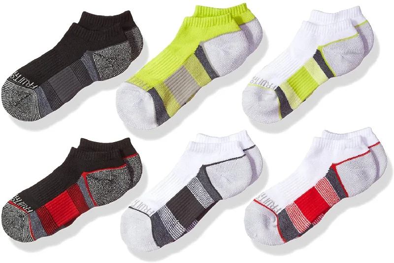 Fruit Of The Loom Boys 6 Pack Everyday Active No Show Socks