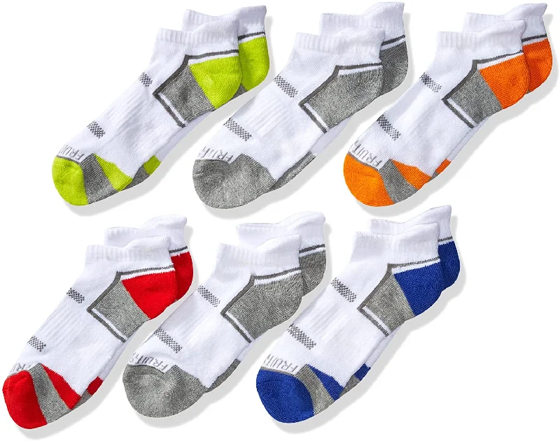 Fruit Of The Loom Boys Everyday Active Low Cut Tab Socks 6 Pack