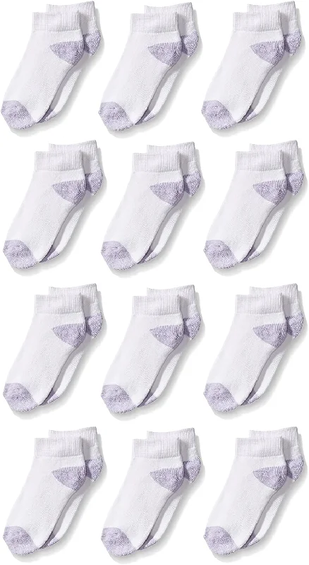 Fruit Of The Loom Girls 12 Pack Low Cut Socks