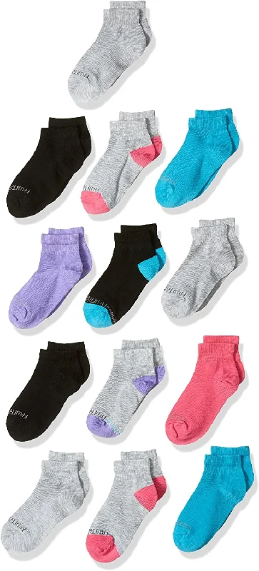 Fruit Of The Loom Girls 13 Pack Ankle Socks