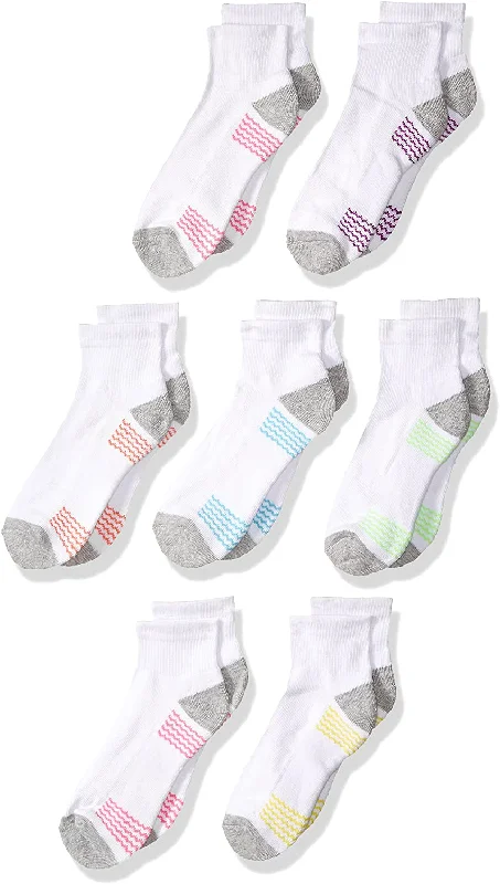 Fruit Of The Loom Girls 7 Pack Everyday Active Ankle Socks