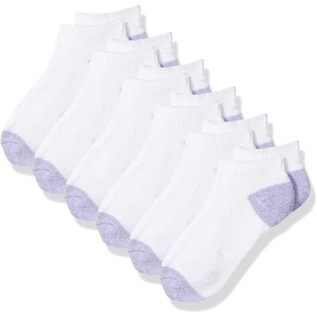 Fruit of the Loom Girls 8 Pack Low Cut Socks