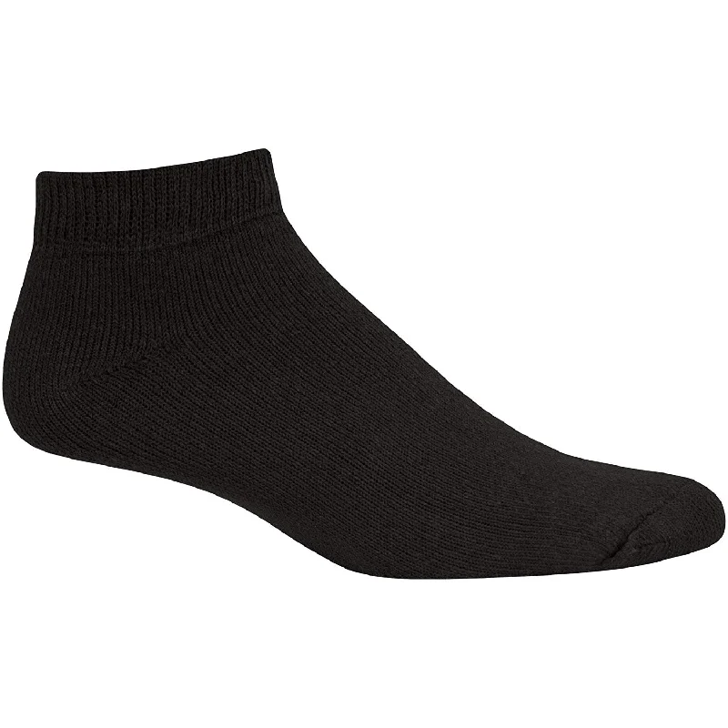 Fruit of the Loom Mens Low Cut Socks 6 Pairs, Mens Shoe Size 6-12, Black