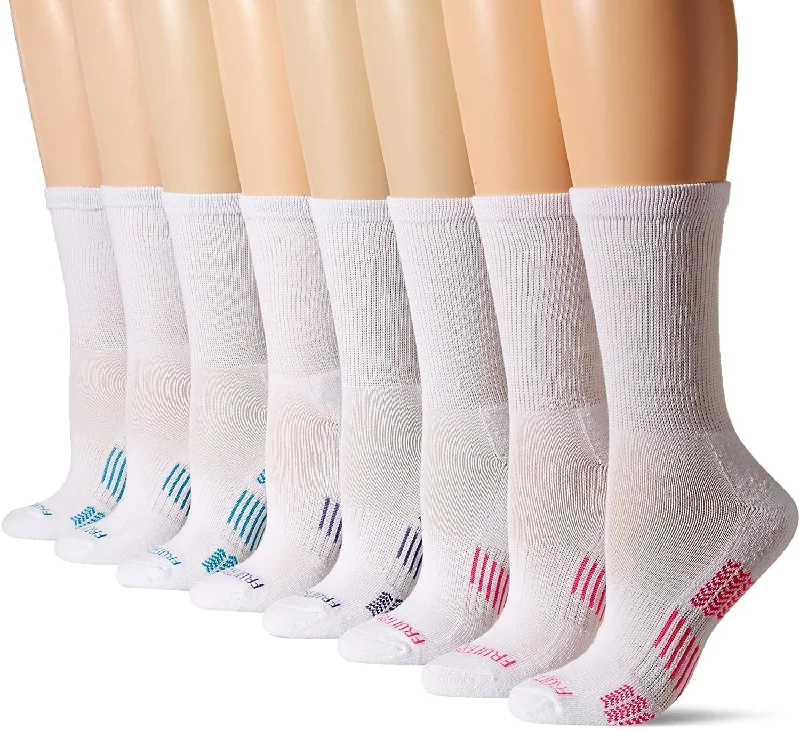 Fruit Of The Loom Womens 8 Pack Everyday Active Cushioned Crew Socks, 9-11